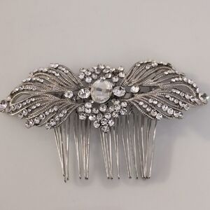 Elegant Silver Crystal Hair Comb